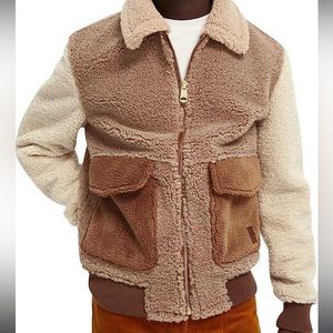Medium Men’s Scotch & Soda Teddy Bear Bomber Jacket